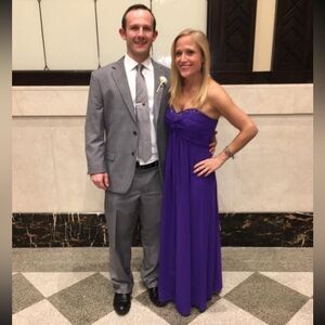 Women’s Strapless Purple Gown